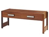 l'image d'un bureau en bois surmonté de deux tiroirs