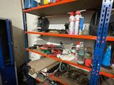 a room with a lot of items on the shelves