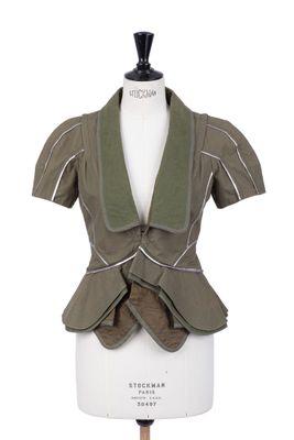 Louis VUITTON X Marc Jacobs - Veste en coton kaki gansé de c…