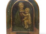 une image d'une peinture représentant une femme tenant un bébé