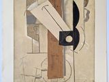 an image of a poster with a painting of a man holding a knife