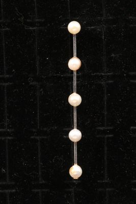 Broche barette en or jaune 18K (750°/00) et platine (sup.