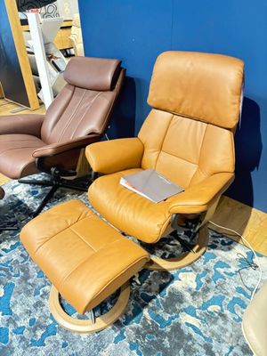 Fauteuil STRESSLESS RUBY avec repose pied cuir camel (pv 396… - Photo 1