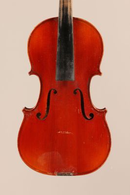 an old violin with a bow on a white background