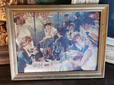 a picture of a painting of a group of people having a picnic