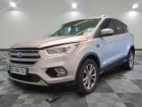 the white ford kuga is parked on a checkered floor
