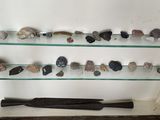 de nombreux types de roches exposés dans une vitrine