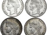 quatre pièces d'argent datant du règne de la reine Victoria et de la reine Victoria