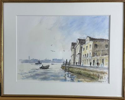 une image d'un tableau représentant un bateau dans l'eau