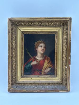 École Italienne (début XIXe). Sainte Catherine.