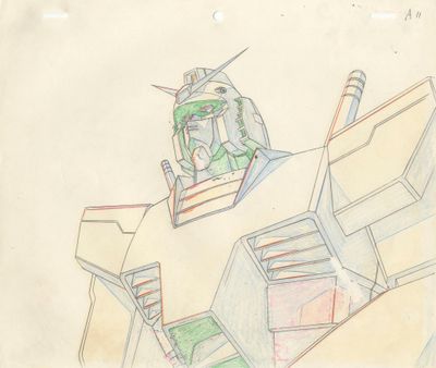 un dessin représentant un robot assis sur une table