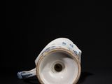 pair of chinese blue and white porcelain vases on a black background