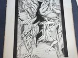 un dessin en noir et blanc représentant un homme à cheval