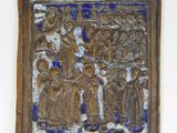 an image of a plaque with a group of people on it