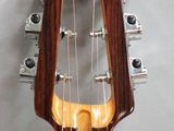 a close up of a guitar neck with strings