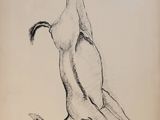 an image of a drawing of a woman doing a handstand pose