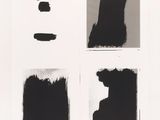 quatre images différentes en noir et blanc représentant un ours et son ourson