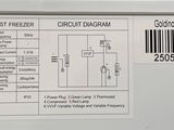 an image of a close up of a freezer with labels on it