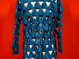 an image of a blue and white dress on a mannequin mannequin