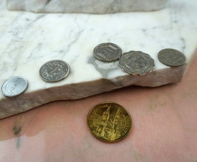 Lot de 6 pièces en argent et métal comprenant :