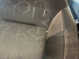 a close up of a seat in a car