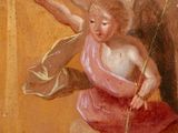 painting of a painting of an angel and a man with a sword