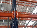 a crane that is sitting in the middle of a building