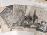 many old postcards that are on a table
