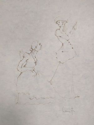 Léonor Fini. Jalousie. Gravure originale.