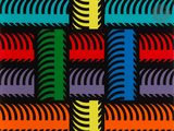 an image of a multicolored pattern of spirals on a black background