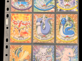 many different types of pokemon cards on a binder