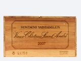 a wooden box with a label on it that says montage saint - femillon