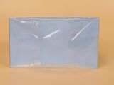 an image of a clear plastic bag on a yellow background