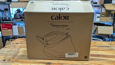 packaging of a box of calor kettles on a wooden table