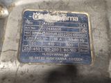 a close up of a blue sign on the side of a vehicle