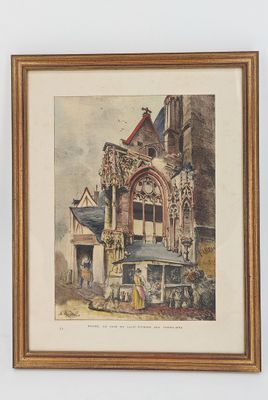Reproduction le vieux ROUEN dimensions à vue hors cadre 22*2…