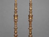 paire de chandeliers anciens en laiton