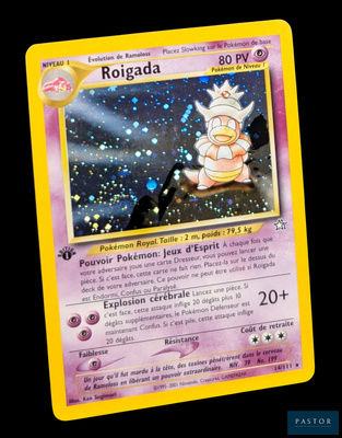une photo d'une carte Pokémon sur laquelle figure un chat