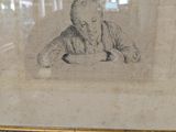 un vieux dessin représentant un homme allongé par terre