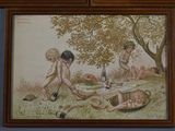 a picture of a painting on the wall of a room