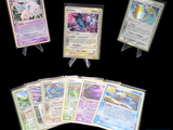 cinq cartes de couleurs et de motifs différents sur fond noir