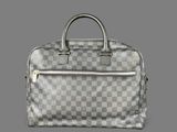 louis vuitton damier briefcase in silver