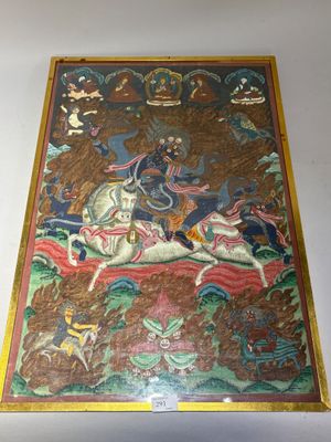 a picture of a picture of a man riding on a horse