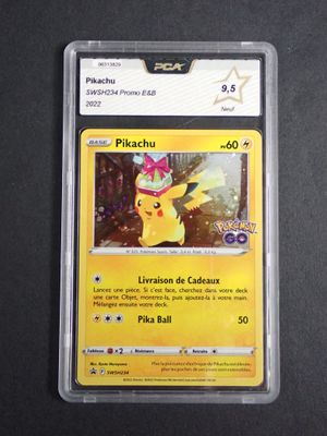 a close up of a pokemon card on a table