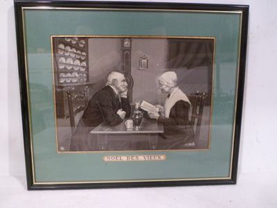 a picture of a man and a woman sitting at a table