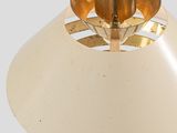 an image of a white and gold pendant light hanging from a ceiling