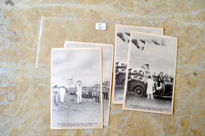 Un lot de 5 cartes postales anciennes sur l'arrivée du Génér…