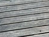 a black and white cat sitting on a wooden floor
