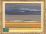 an image of a painting of a beach scene with a sky background