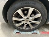 a close up of a tire on the ground